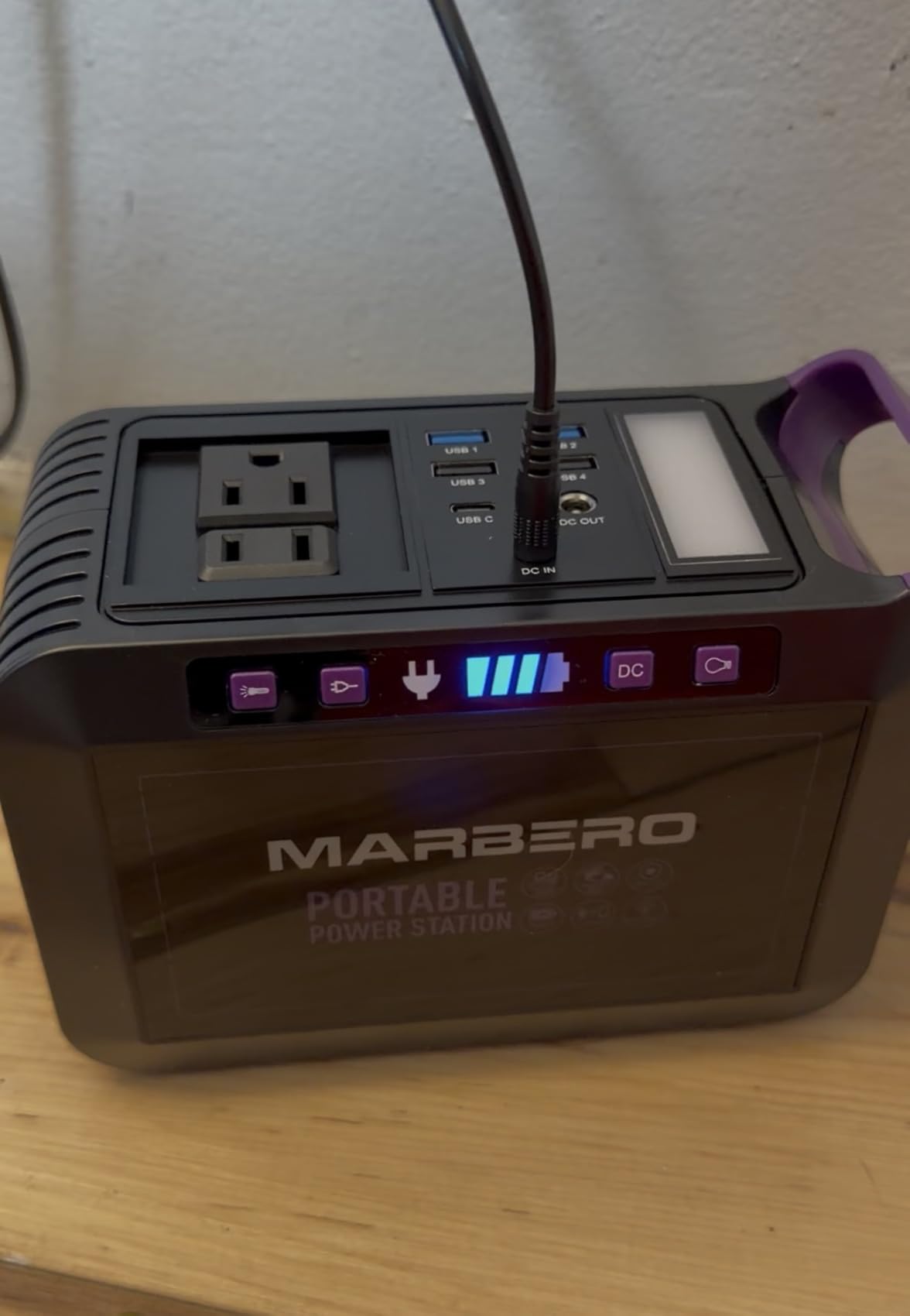 MARBERO Portable Power Station 300W 237Wh Camping Solar Generator Backup Lithium Battery with Pure Sine Wave 110V AC Outlet for Outdoors Camping CPAP Home Blackout Emergency customer photo 2