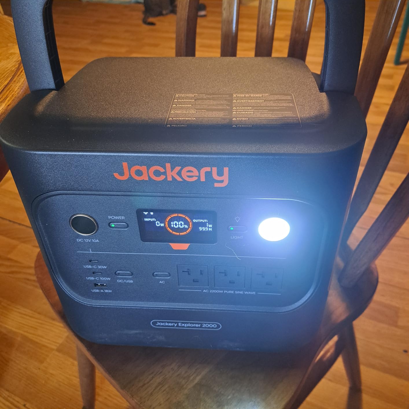 Jackery Explorer 2000 v2 Portable Power Station, 2042Wh LiFePO4 Home Backup Battery, 2200W Solar Generator, USB-C PD 100W Fast Charging for Emergencies, Power Outages, Camping(Solar Panel Optional) customer photo 1