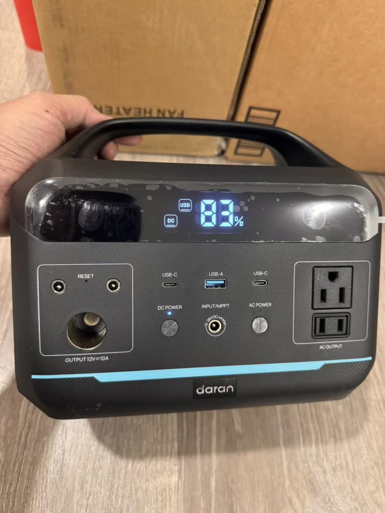 DARAN Portable Power Station 600W(1200W Surge) - 288Wh Solar Generator LiFePO4 Battery with AC DC Outlets, 8.3LB Portable Charging Station customer photo 1