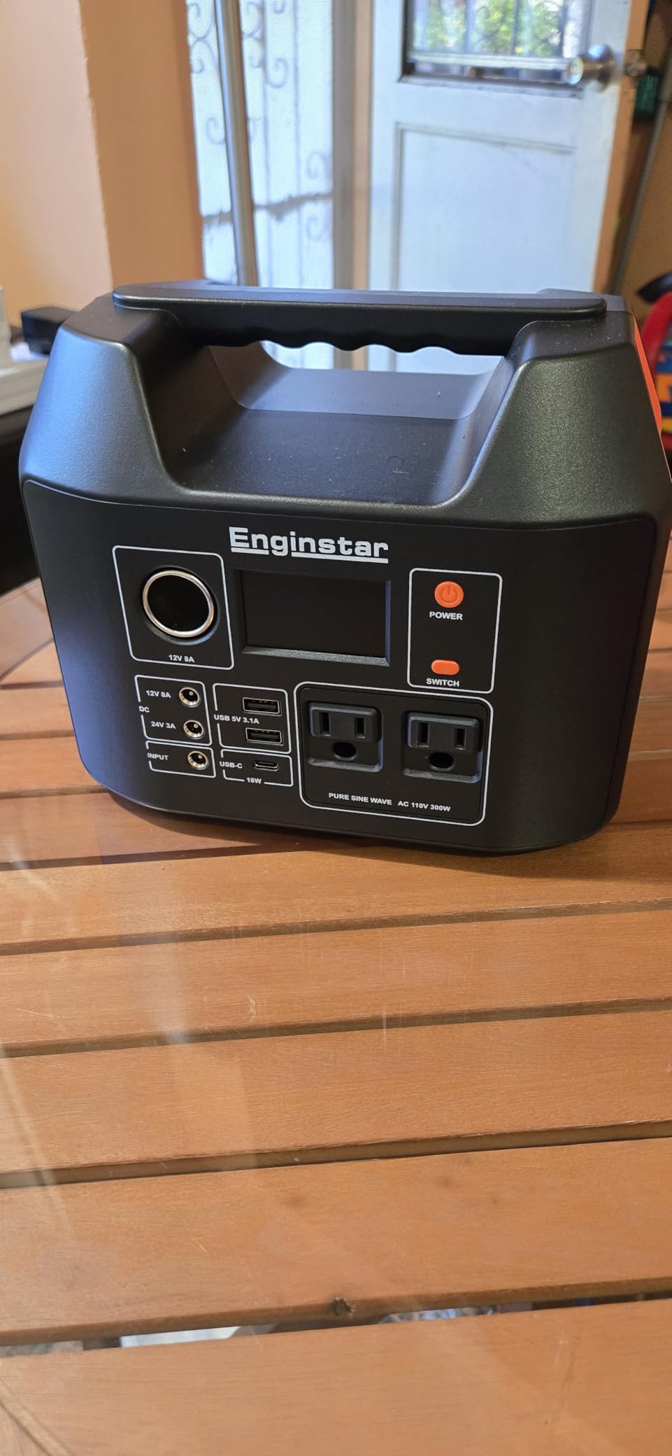 EnginStar Portable Power Station, 300W Solar Generator, 110V 296Wh Power Bank Two Pure Sine Wave AC Outlet 80000mAh Lithium Battery Pack customer photo 2
