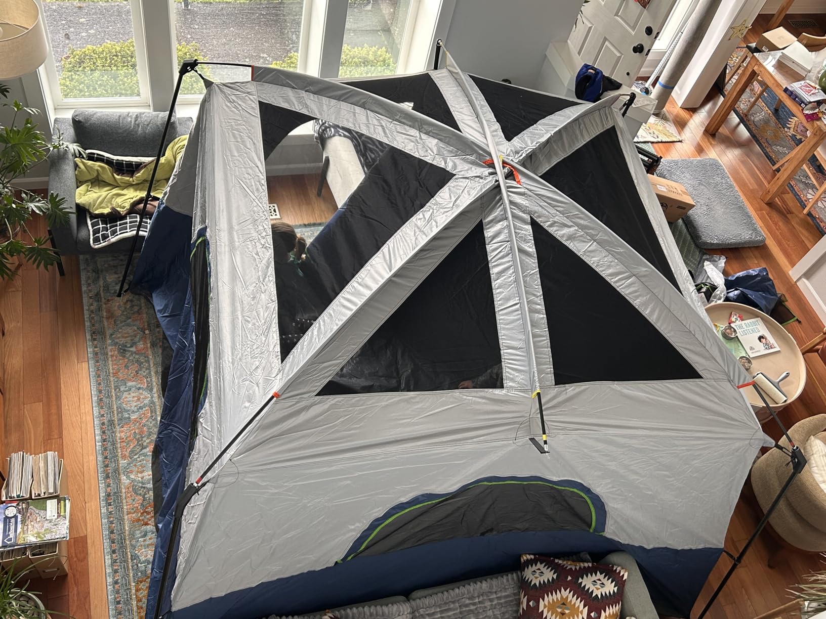 Happy Travel Tent 6 Person Blackout Camping Tent, Portable Easy Setup Cabin Tents with Dark Space Design, Light Blocking Tent with Top Rainfly for Outdoor Camping customer photo 1