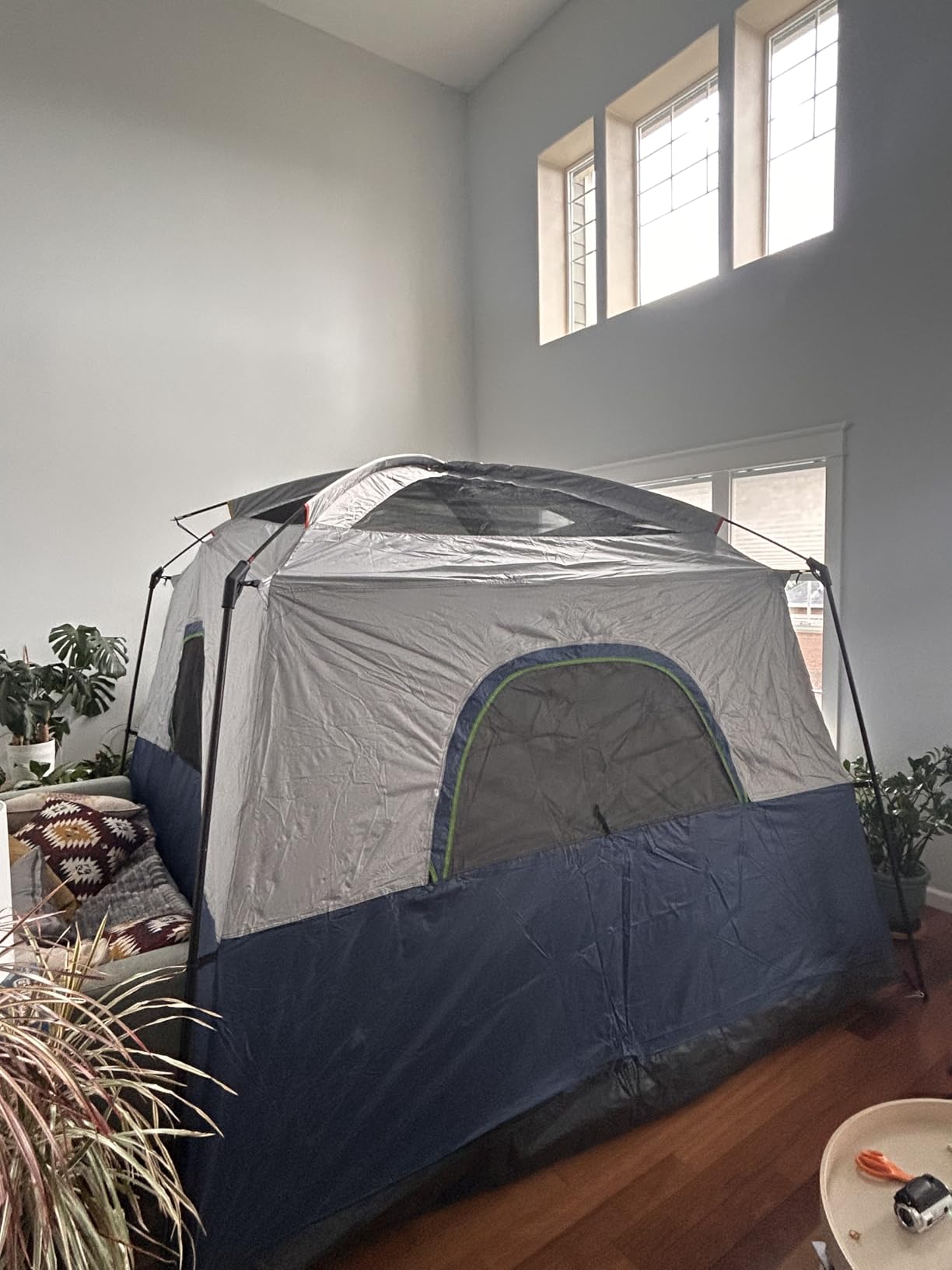 Happy Travel Tent 6 Person Blackout Camping Tent, Portable Easy Setup Cabin Tents with Dark Space Design, Light Blocking Tent with Top Rainfly for Outdoor Camping customer photo 2