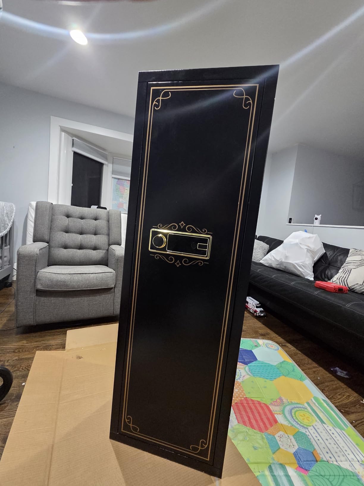 KAER 25 Gun Safe Biometric - Assembled Gun Safe for Rifles and Pistols with Digital Keypad, Removable Gun Racks, Pistol Pockets, LED Sensor Light customer photo 1
