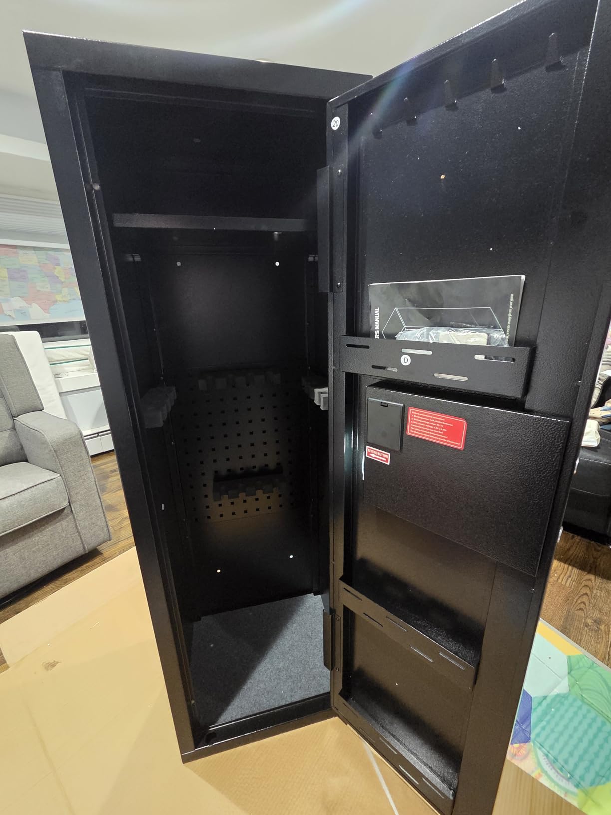 KAER 25 Gun Safe Biometric - Assembled Gun Safe for Rifles and Pistols with Digital Keypad, Removable Gun Racks, Pistol Pockets, LED Sensor Light customer photo 2