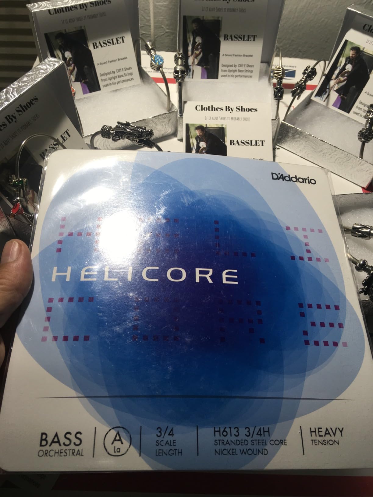 D'Addario Helicore Orchestral Bass String Set, 3/4 Scale, Medium Tension (Model: H610 3/4M) customer photo 2