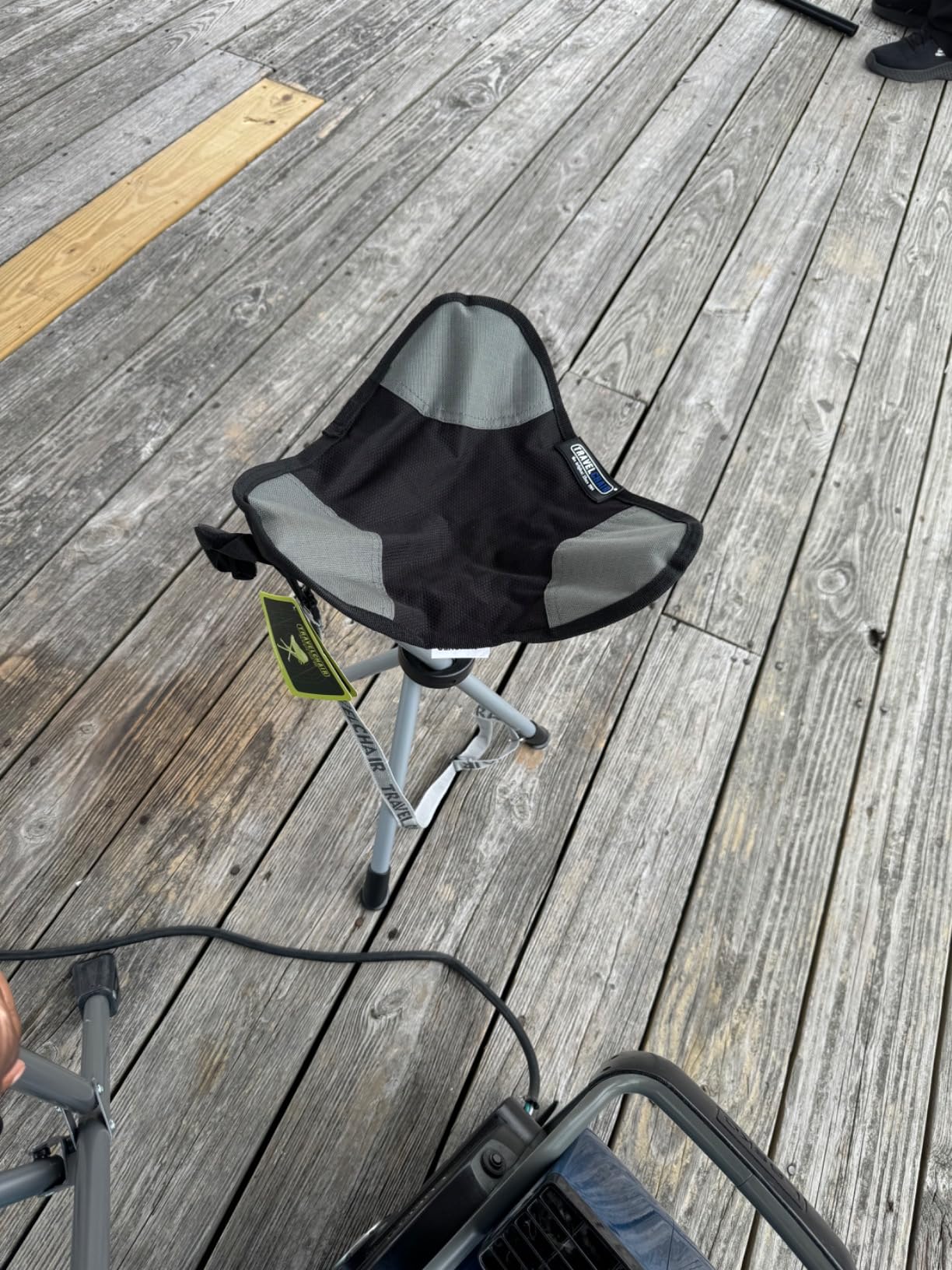 Travel Chair Slacker Tripod Chair for Camping, Lightweight Chair, Adjustable Carry Strap, Oversized Duck Feet for Improved Stability customer photo 1