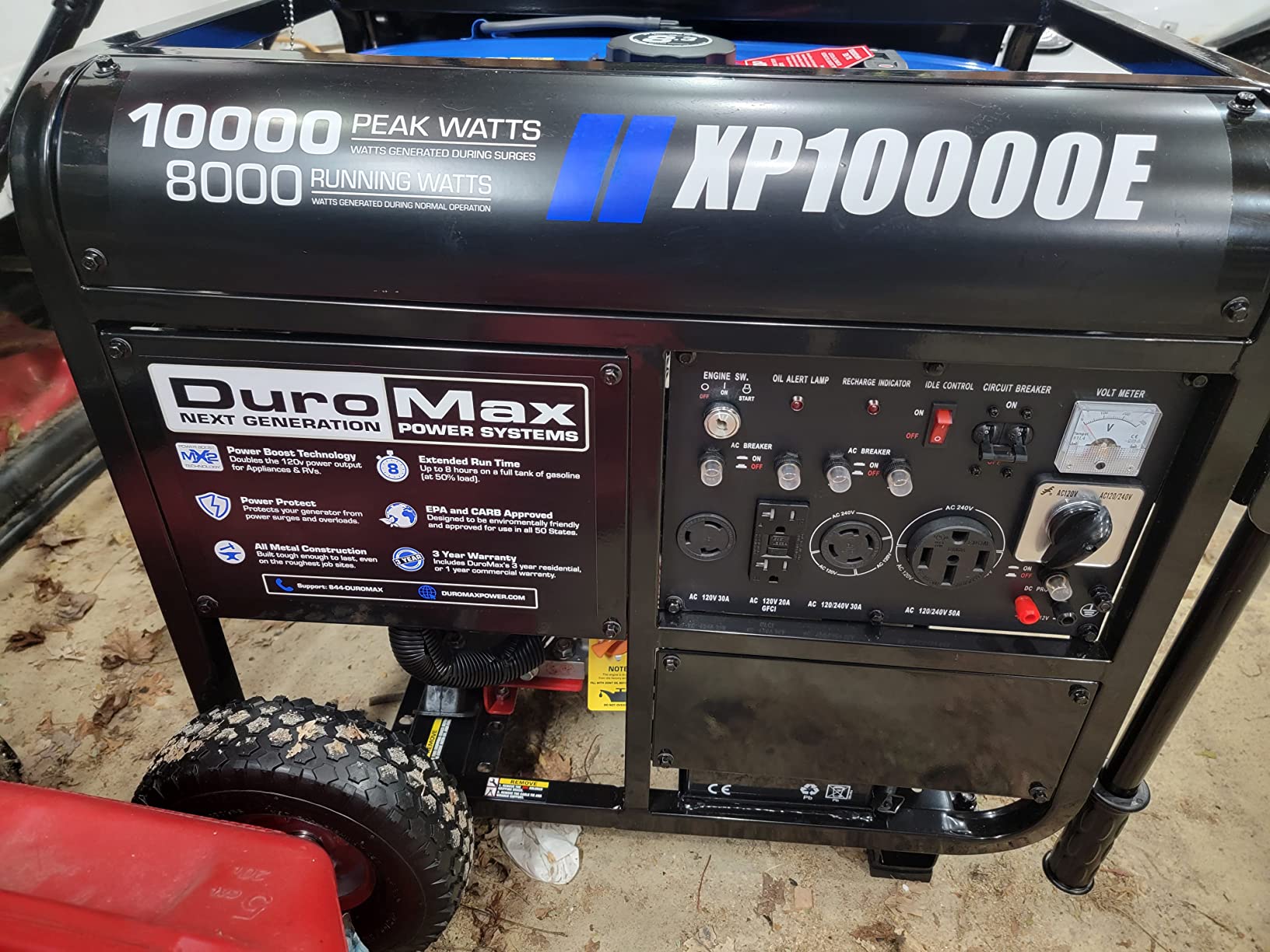 DuroMax XP10000E 10,000-Watt Gas Powered Portable Generator - Electric Start, Whole Home Backup Power, Transfer Switch Ready, RV & Emergency Ready customer photo 1