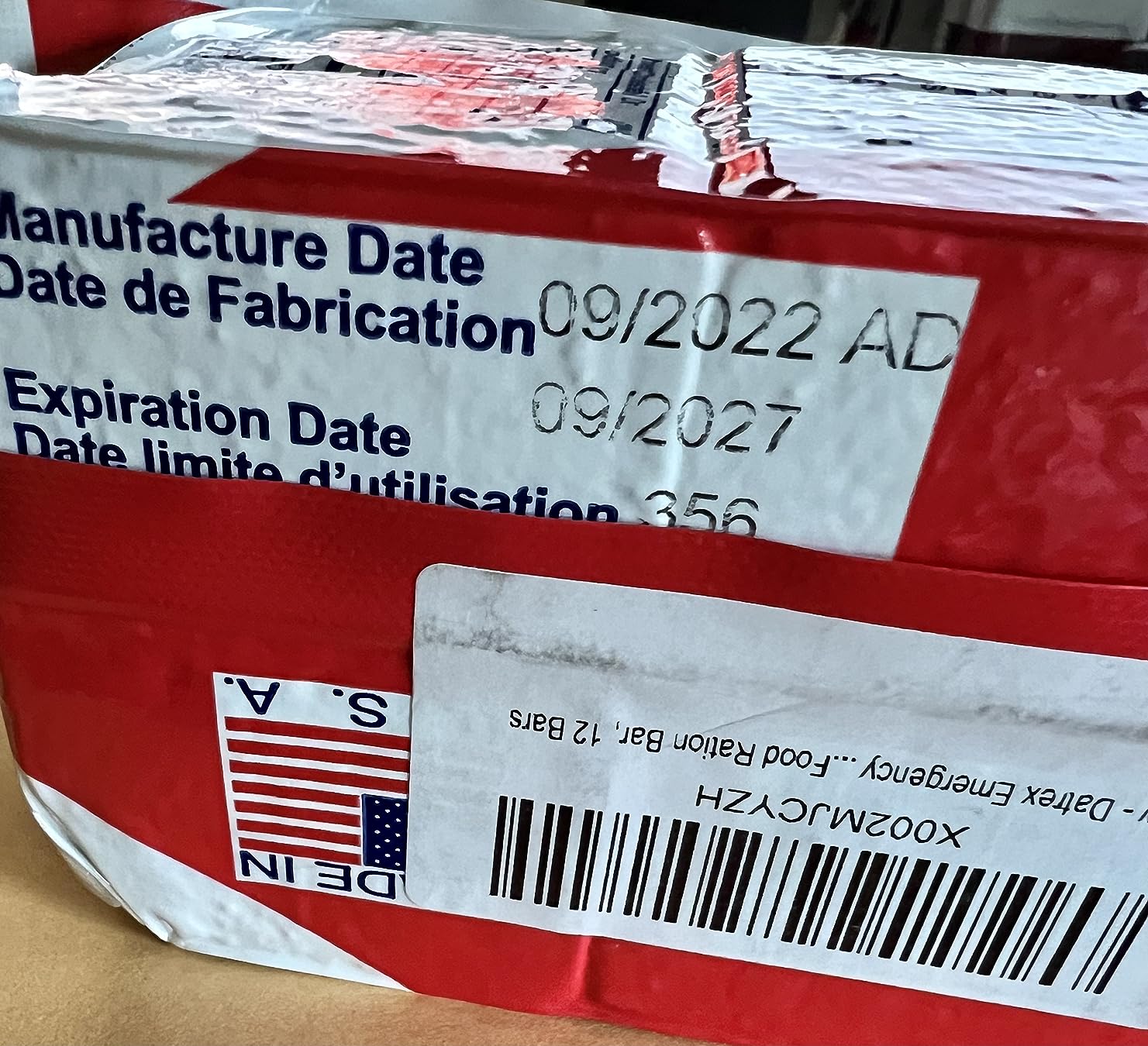 DATREX Emergency Food Ration Bars for Disaster or Survival, 2400 Calories per Pack of 12 Bars customer photo 2