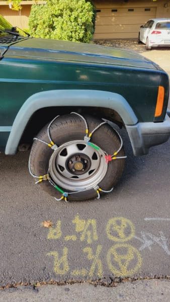 SCC Z-575 Z-Chain Extreme Performance Cable Tire Traction Chain - Set of 2,Silver customer photo 1