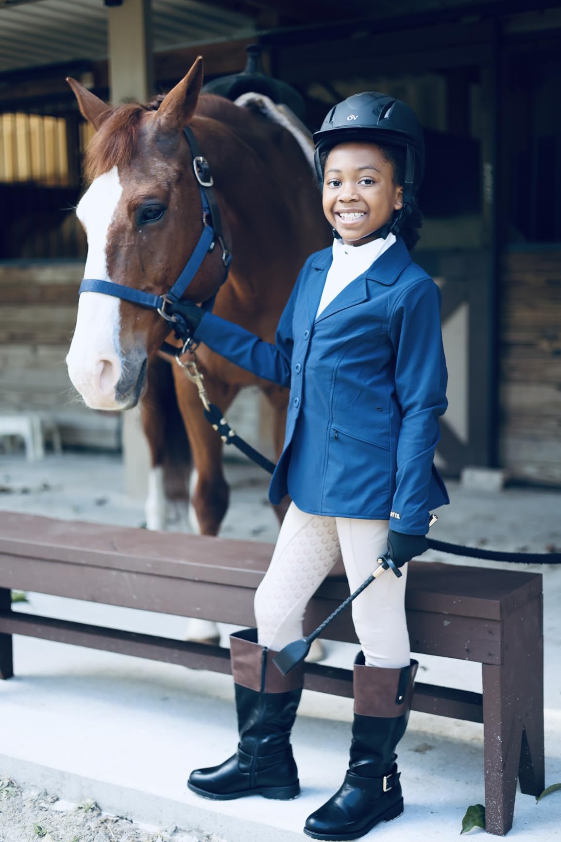 OVATION Adult Deluxe Schooler Riding Helmet - Lightweight Breathable Adjustable Equestrian Safety Helmet customer photo 2