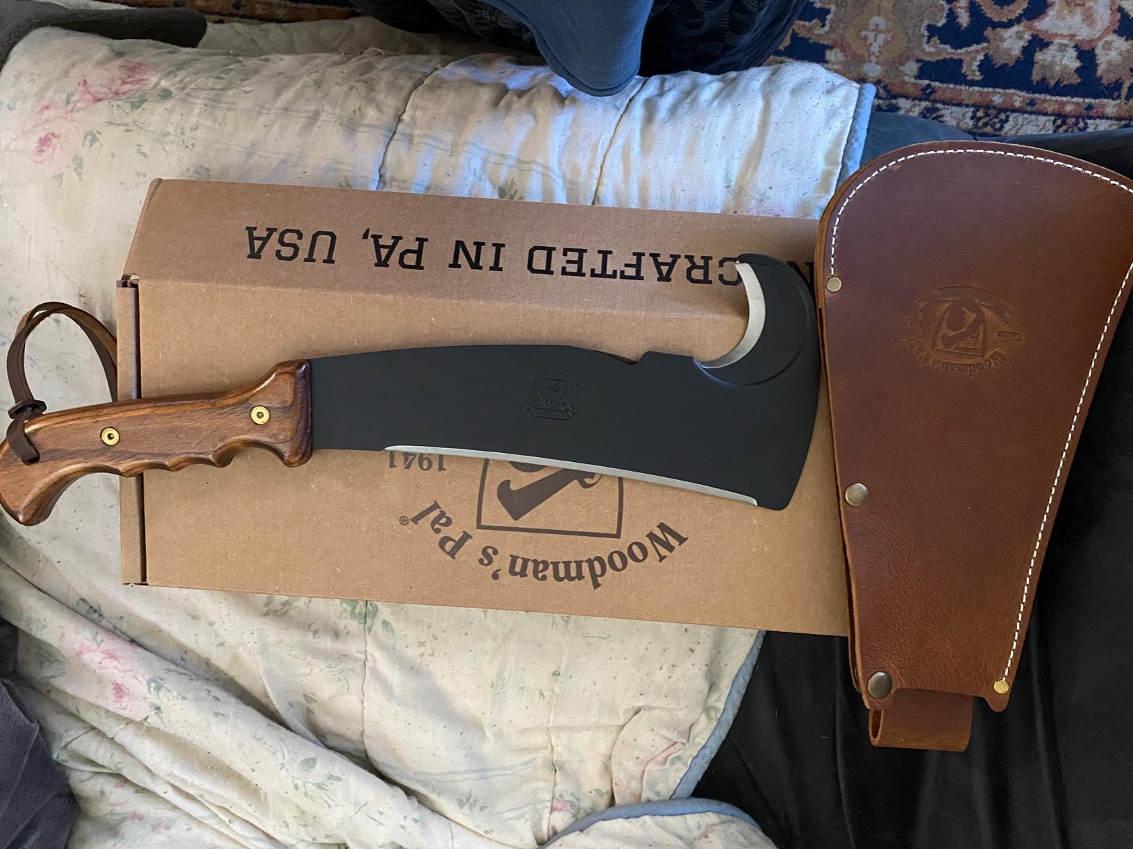 Woodmans Pal - Multi-Use Axe Machete with Sheath - Survival Machete Ideal for Camping, Fishing, Hunting, Bushcraft - Perfect Brush Axe for Surveying (Wood Handle) customer photo 1