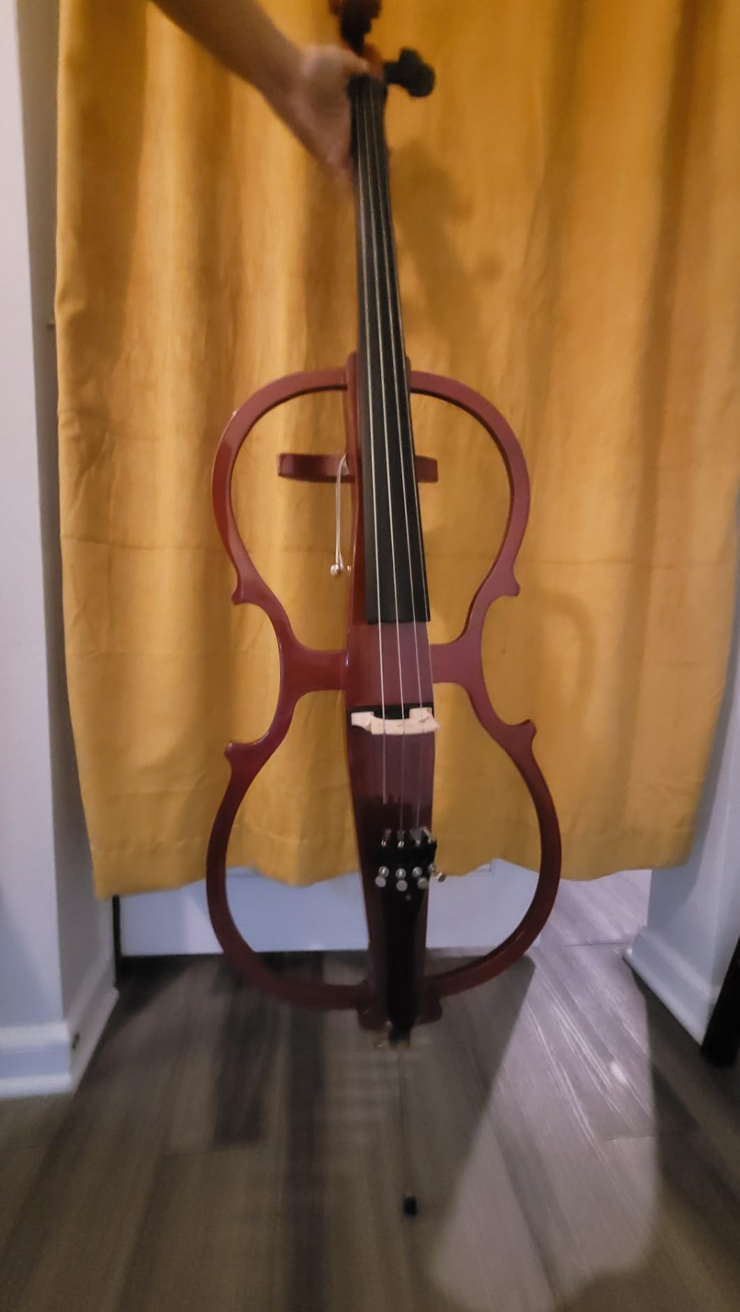 Cecilio CECO-1DW Ebony Electric Silent Metallic Mahogany Cello, Size 4/4 (Full Size) customer photo 1