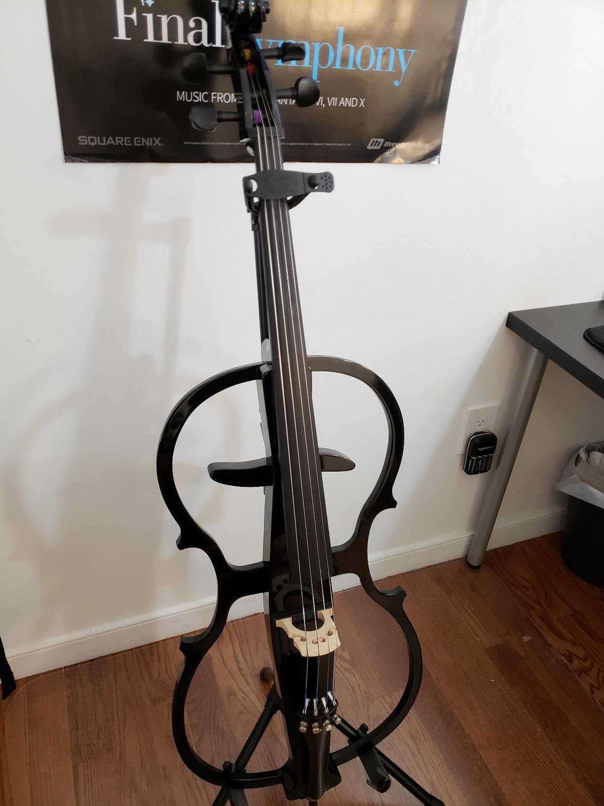 Cecilio CECO-1DW Ebony Electric Silent Metallic Mahogany Cello, Size 4/4 (Full Size) customer photo 2