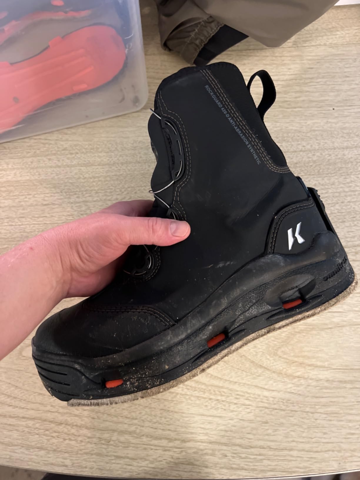 Korkers Men's Devil's Canyon Wading Boots - Interchangeable Felt & Kling-On Soles customer photo 1