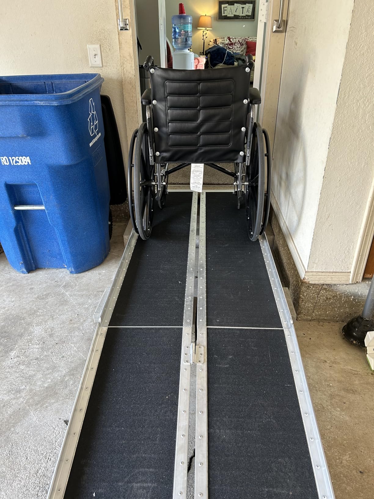 EZ-Access - Portable Wheelchair Ramp - Handicap Ramp for Home Entry, Portable Ramps for Wheelchairs with Slip-Resistant Surface and Self-Adjusting Bottom Transition Plates - 6 Ft Suitcase Singlefold customer photo 2