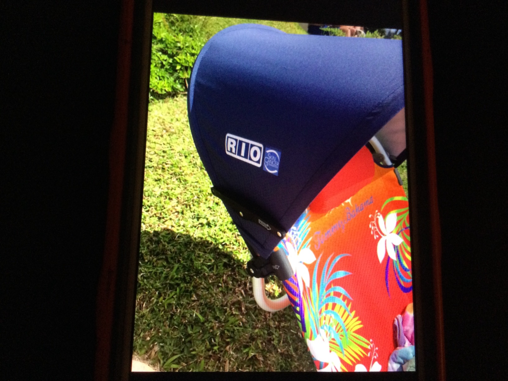 Rio Beach MyCanopy Personal Chair Sun Shade, Navy customer photo 2