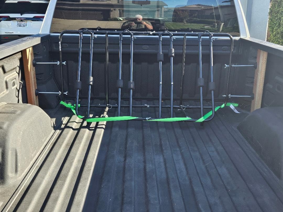 Titan Ramps Truck Bed Adjustable Steel Bike Rack for Up to 4 Bikes - Fits Most Makes/Models customer photo 1
