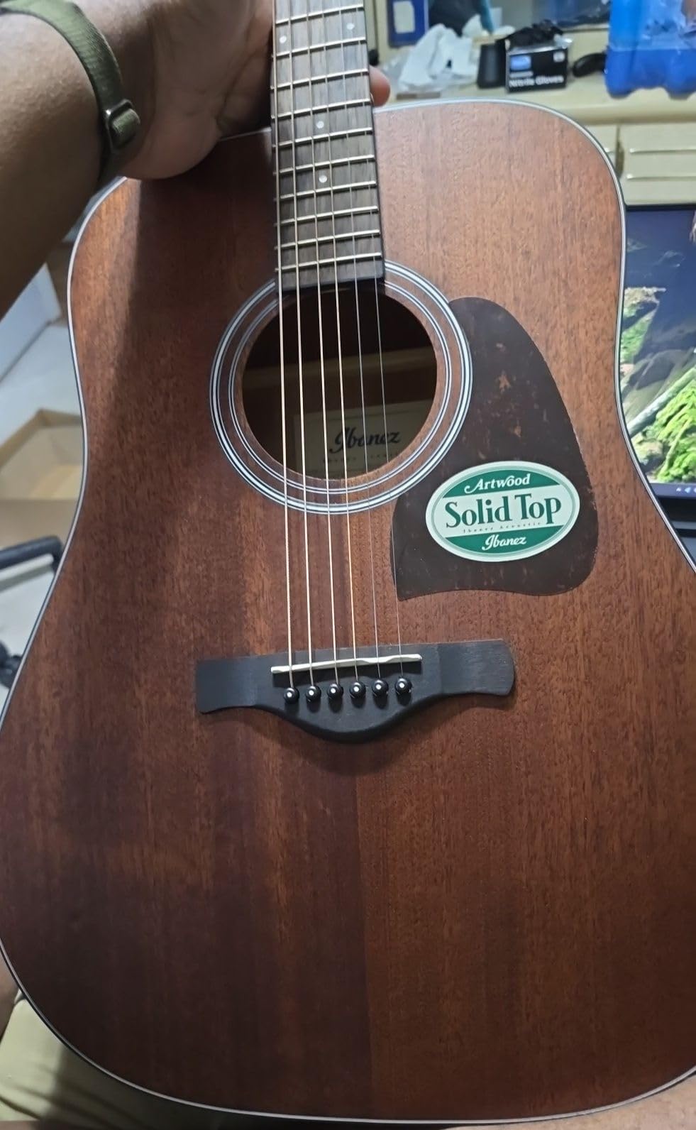 Ibanez AW54 Acoustic Guitar - Open Pore Natural customer photo 1