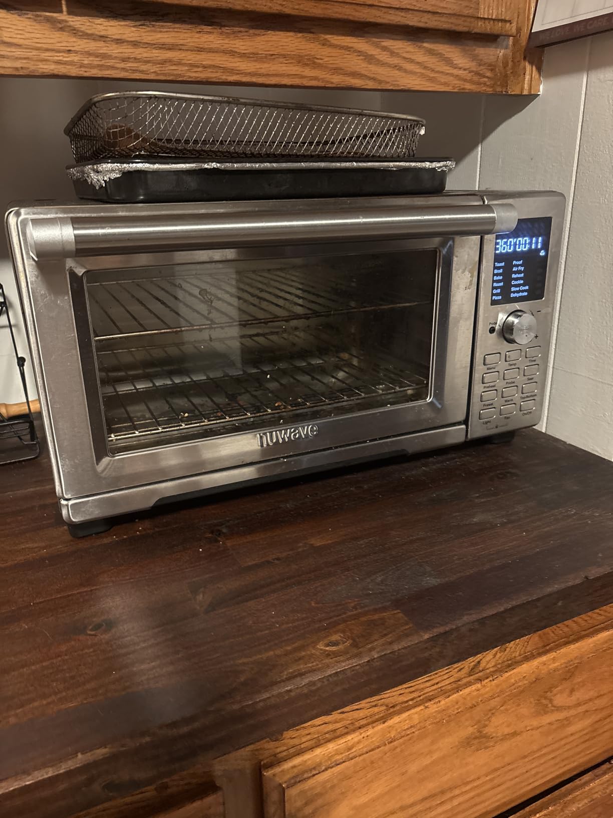 Nuwave Bravo Air Fryer Toaster Smart Oven, 12-in-1 Countertop Convection, 30-QT XL Capacity, 50-500F Temperature Controls, Brushed Stainless Steel Look customer photo 1