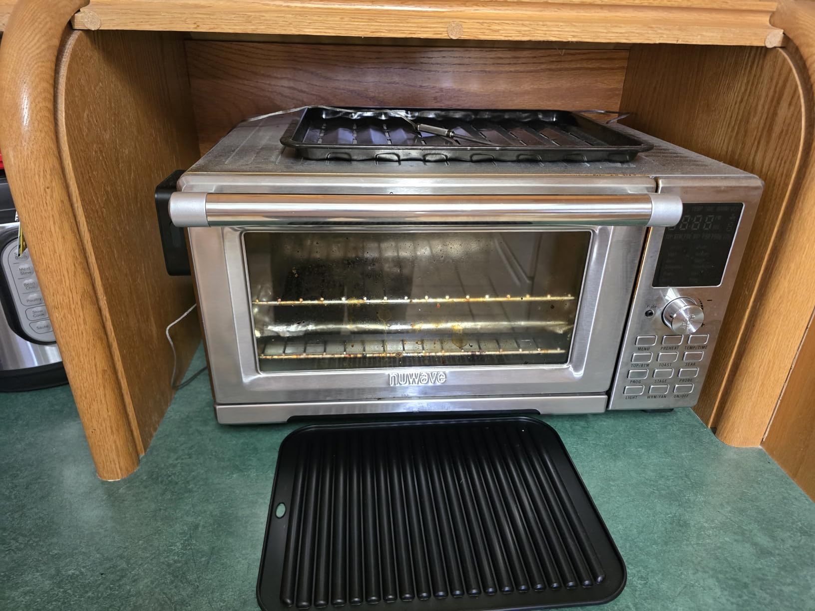 Nuwave Bravo Air Fryer Toaster Smart Oven, 12-in-1 Countertop Convection, 30-QT XL Capacity, 50-500F Temperature Controls, Brushed Stainless Steel Look customer photo 2