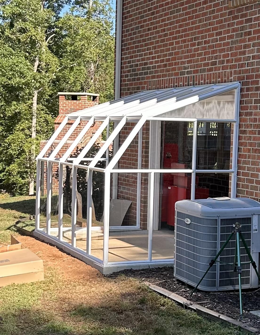 Palram Canopia Rion Sun Room 6 Ft. x 10 Ft. Solarium, Lean-to Greenhouse DIY Kit, Attach to House, Large Twin Wall Polycarbonate, 100% UV Protection for Porch, Patio Outdoors with Window Vent (White) customer photo 2