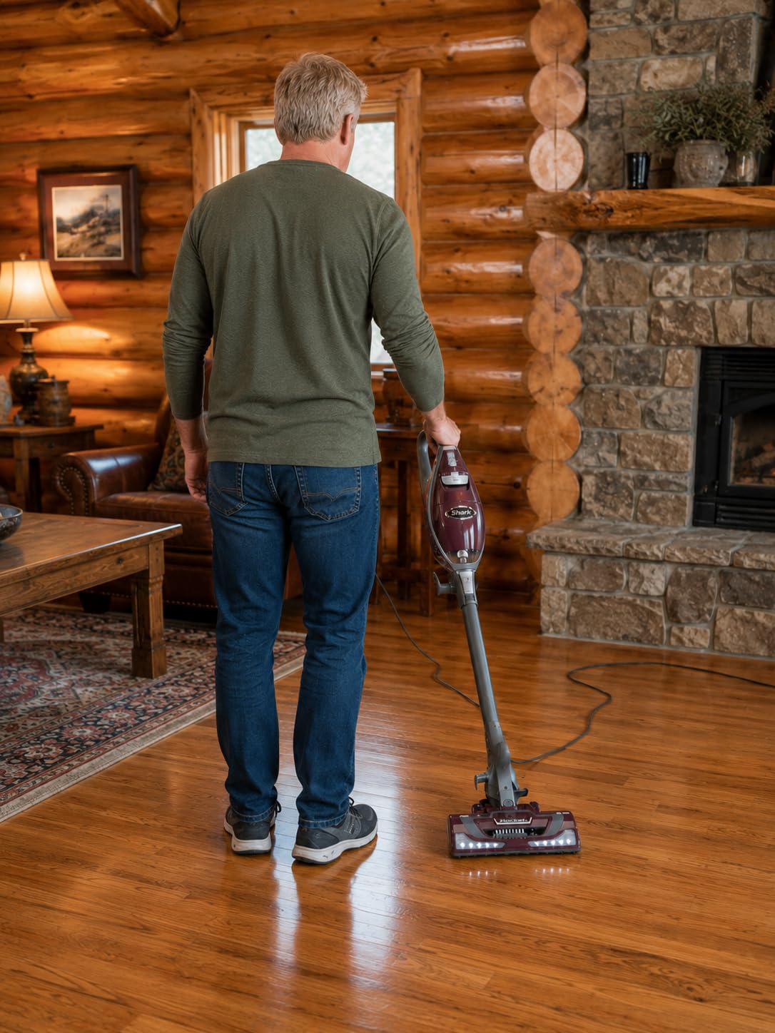 Shark HV322 Rocket Pet Plus Corded Stick Vacuum with LED Headlights, XL Dust Cup, Lightweight, Perfect for Pet Hair Pickup, Converts to a Hand Vacuum, with (2) Pet Attachments, Bordeaux/Silver customer photo 1