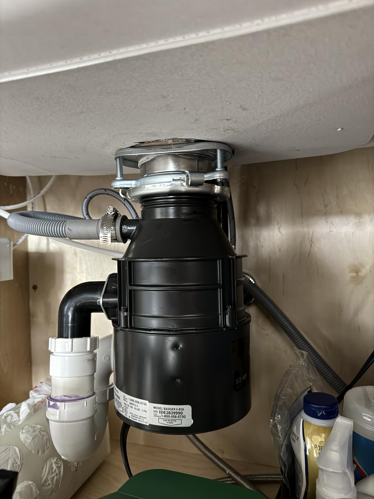 InSinkErator Badger 5 Garbage Disposal with Power Cord, Standard Series 1/2 HP Continuous Feed Food Waste Disposer customer photo 1