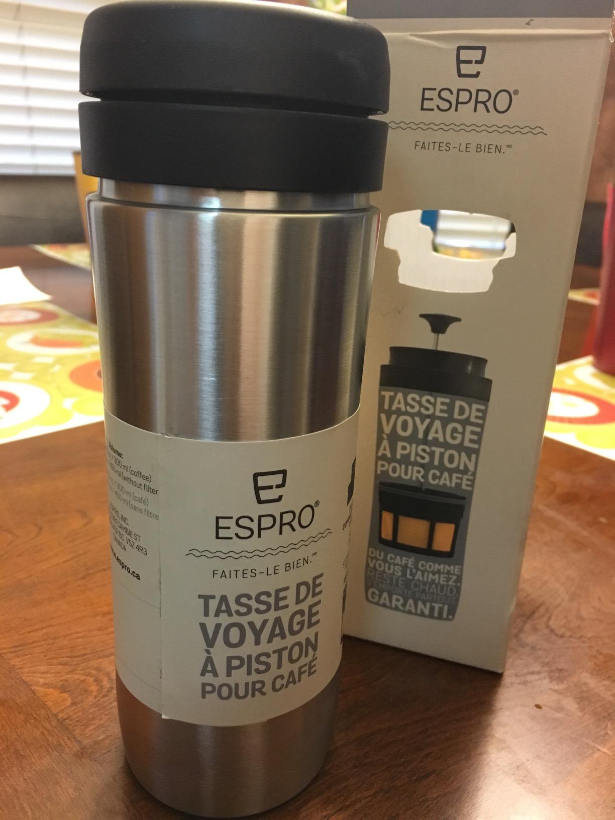 ESPRO P1 12 Ounces French Press Coffee Maker for Travel, Double-Walled Stainless Steel Vacuum Insulated, Matte Meteorite Black customer photo 1