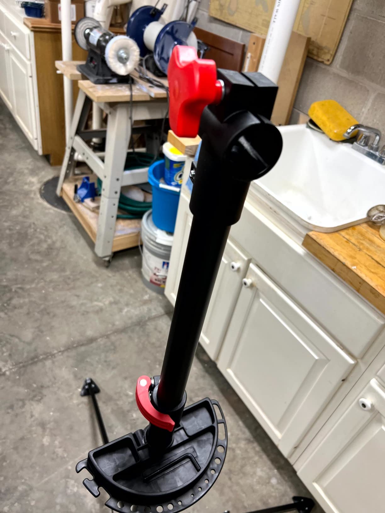 Yaheetech Bike Repair Stand - Height Adjustable Bicycle Workshop Stand with Tool Tray for Road & Mountain Bikes, Red/Blue customer photo 1