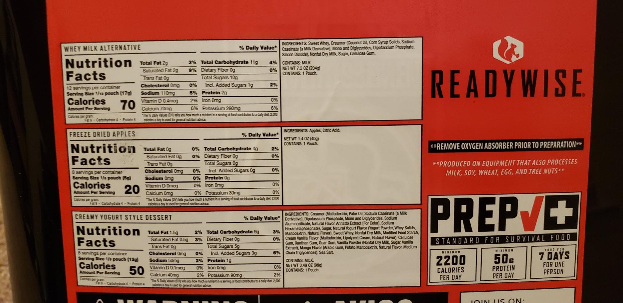 ReadyWise Emergency Food Supply - 132 Servings, Survival Bucket, Dehydrated & Freeze Dried Protein Meals, Camping Essentials, Ready to Eat Disaster Prepping Supplies,up to 25 Year Shelf Life customer photo 2