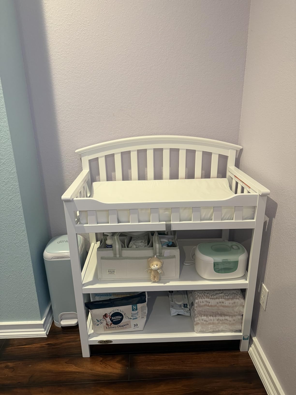 Graco Changing Table with Water-Resistant Changing Pad (White) - GREENGUARD Gold Certified customer photo 1