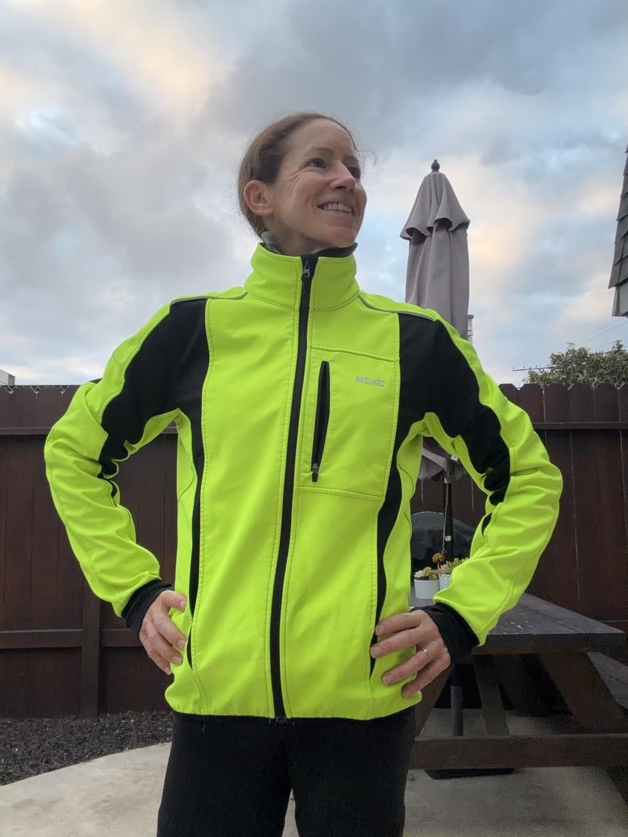 ARSUXEO Winter Warm UP Thermal Softshell Cycling Jacket Windproof Waterproof 15-k customer photo 2
