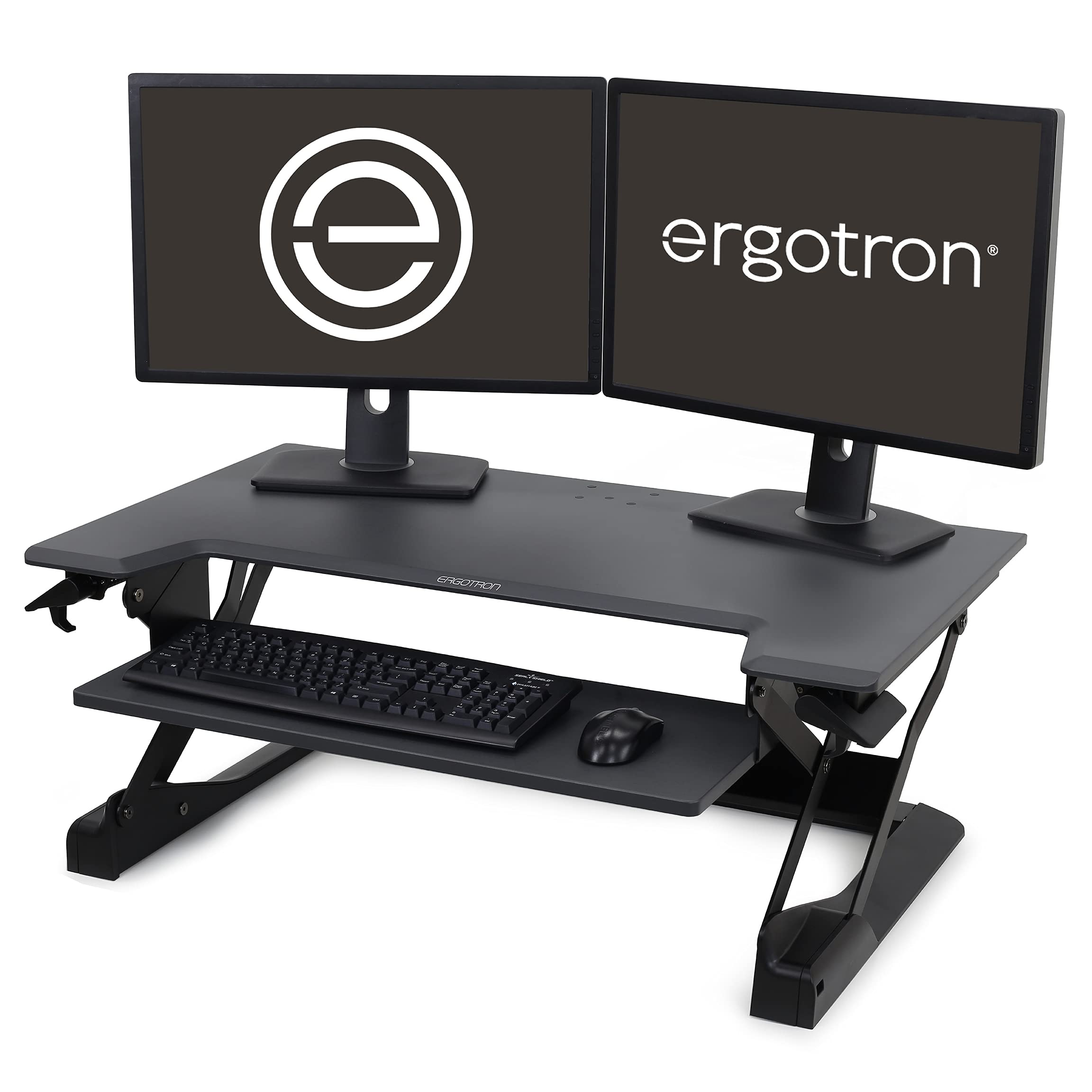 Ergotron - WorkFit-TL Standing Desk Converter, Dual Monitor Sit Stand Desk Riser for Tabletops - 37.5 Inch Width, Black customer photo 1