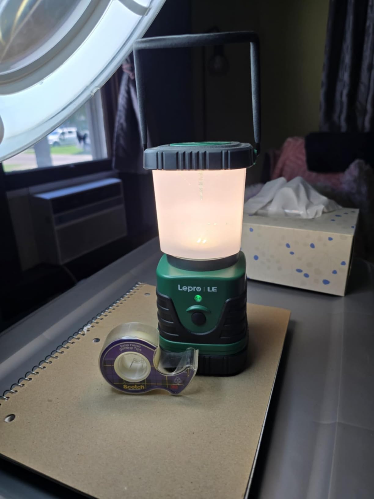 Lighting EVER 1000LM LED Camping Lantern Rechargeable, 4400mAh Power Bank, Camping Essential with 4 Light Modes, IP44 Waterproof Lantern Flashlight for Hurricane Emergency, Hiking, USB Cable Included customer photo 2