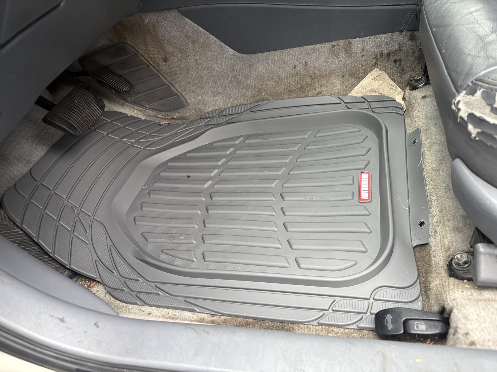 Motor Trend FlexTough Floor Mats for Cars, Black Deep Dish All-Weather Car Mats, Waterproof Trim-to Fit Automotive Floor Mats for Cars Trucks SUV, Universal Floor Liner Car Accessories customer photo 1