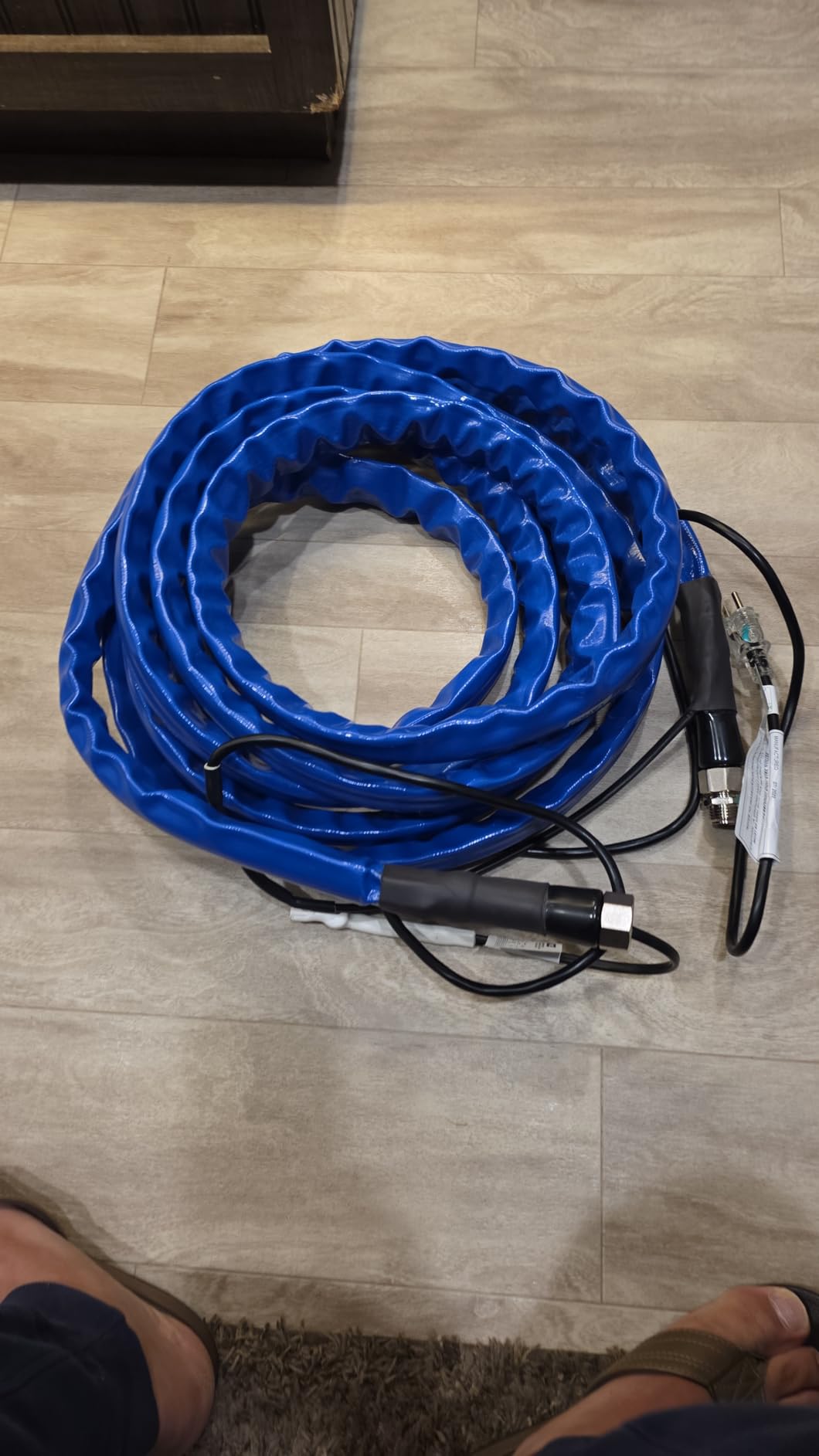 Camco 50-foot Heated Water Hose for RV - Prevents Freezing Down to -20° - Certified For Drinking Water & Lead-Free - Great for Campers, Livestock, Agriculture, Kennels, etc. - 5/8