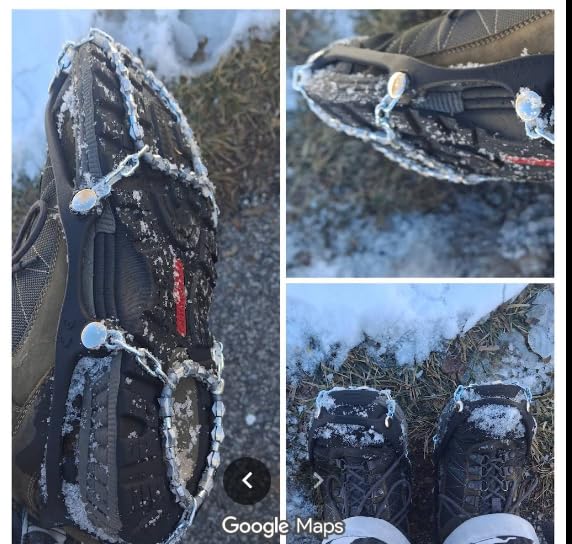 Yaktrax Diamond Grip - Full-Foot Traction on Ice, Snow, & Multi-Terrain Surfaces - Swiveling Diamond Bead Grip Points customer photo 1