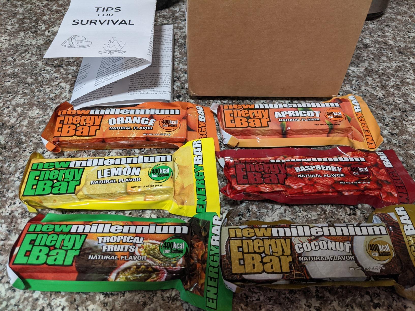 Millennium Energy Bars Assorted Flavors Including Emergency Guide customer photo 1