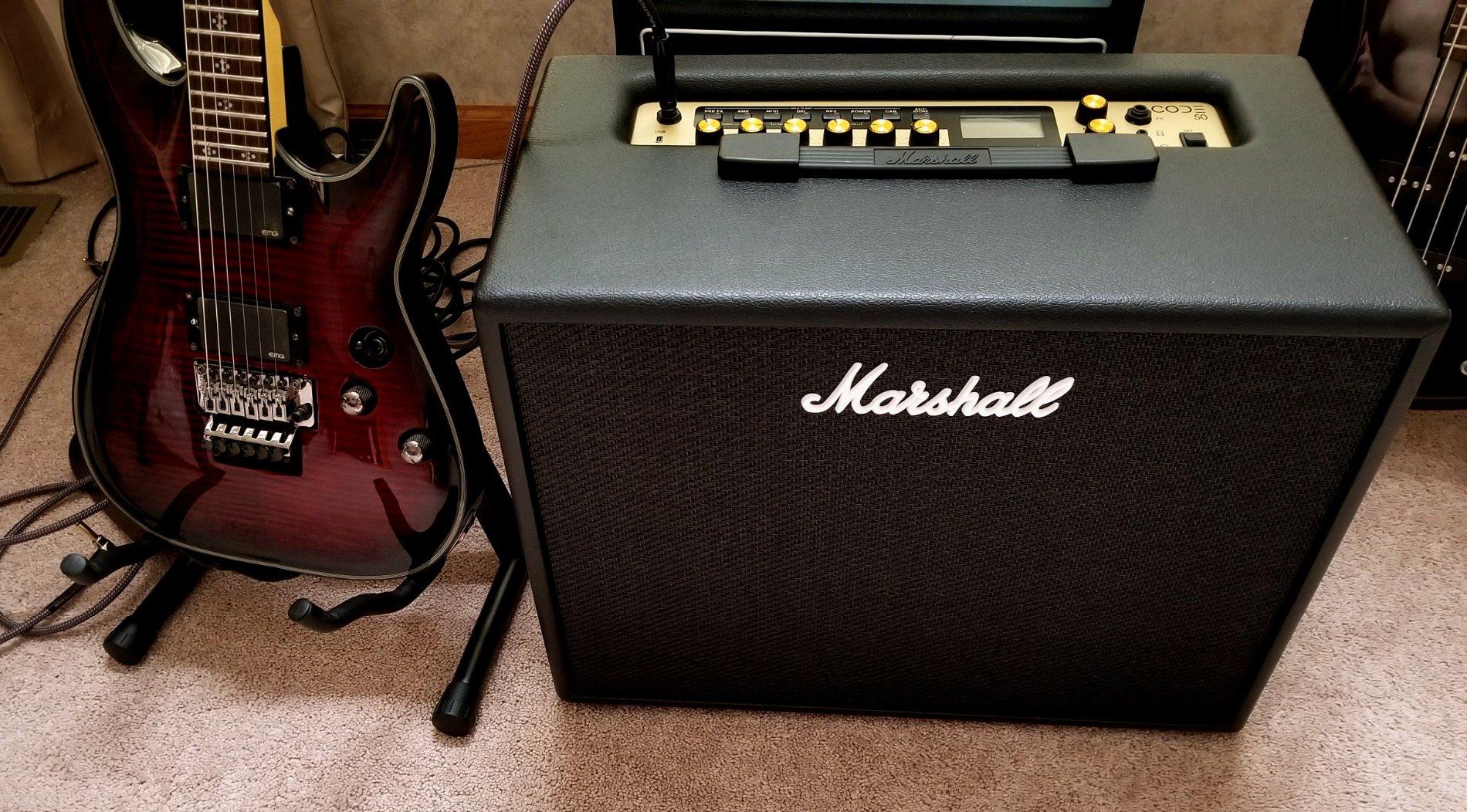 Marshall CODE50 Digital Combo Guitar Amp - Digital Effects and 100+ Presets | Preamp and Power Amp Models | 50W Output customer photo 2