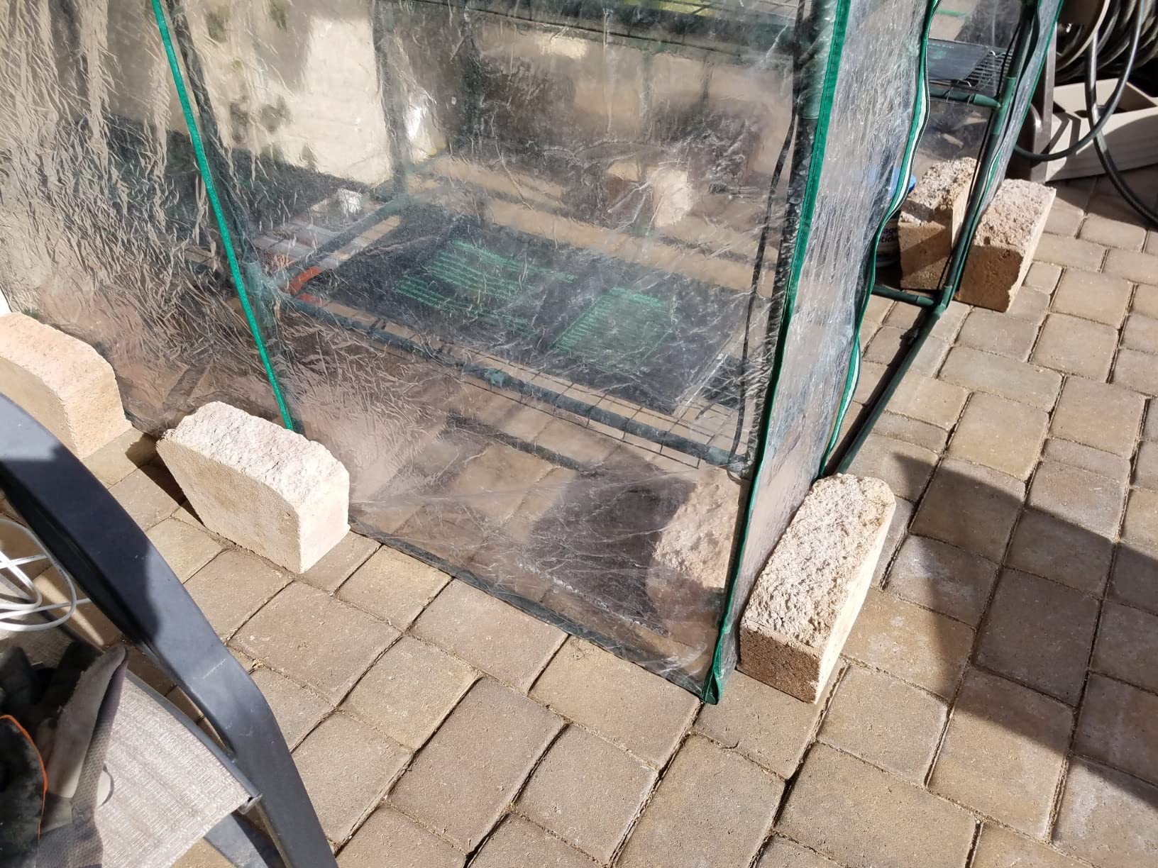 4 Tier Mini Greenhouse - Portable Greenhouse with Locking Wheels and PVC Cover for Indoor or Outdoor Green House by Pure Garden customer photo 2