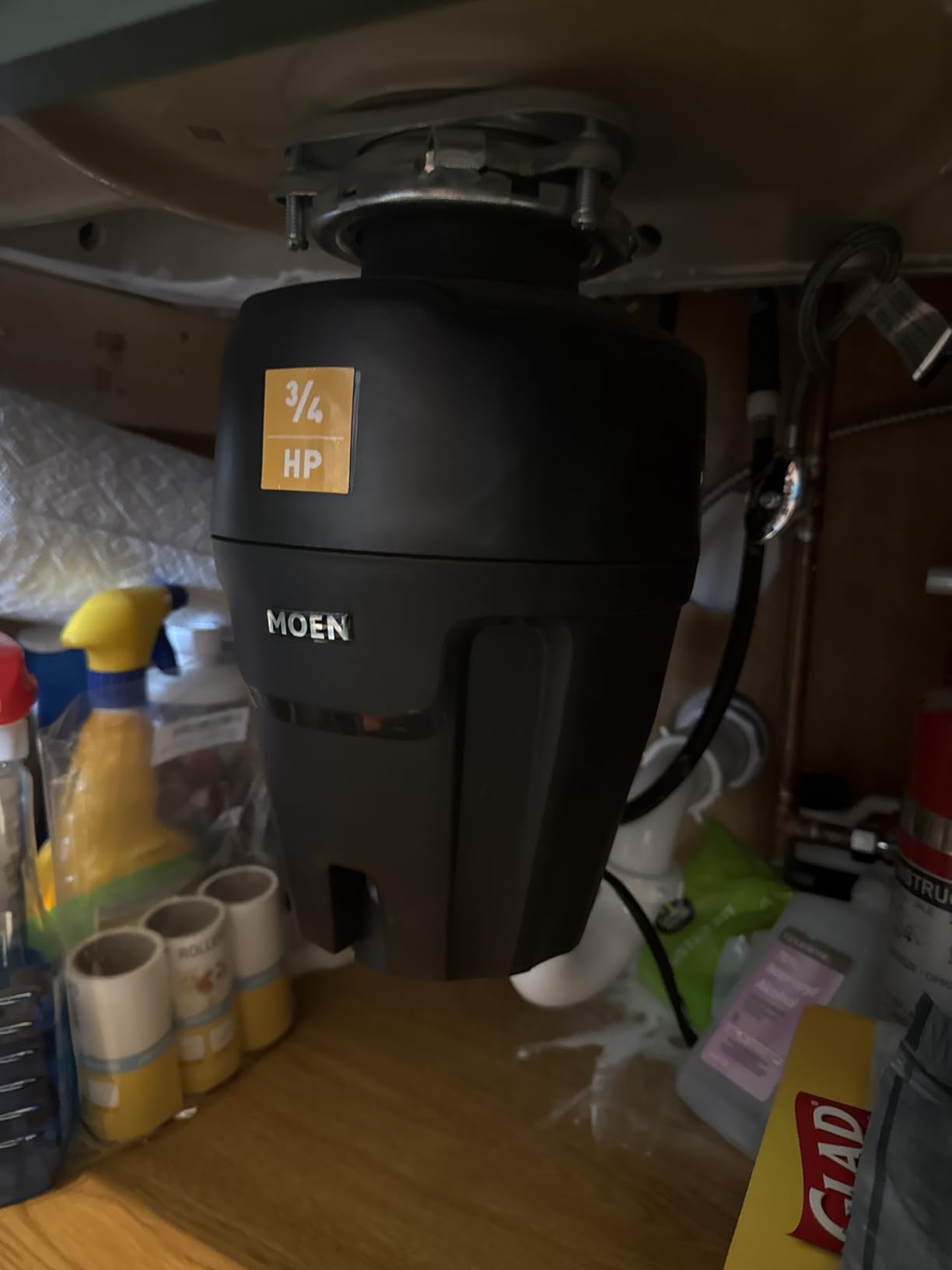 Moen Host Series 3/4 HP Continuous Feed Garbage Disposal with Sound Reduction for Kitchen Sink, Power Cord Included, GXS75C customer photo 2