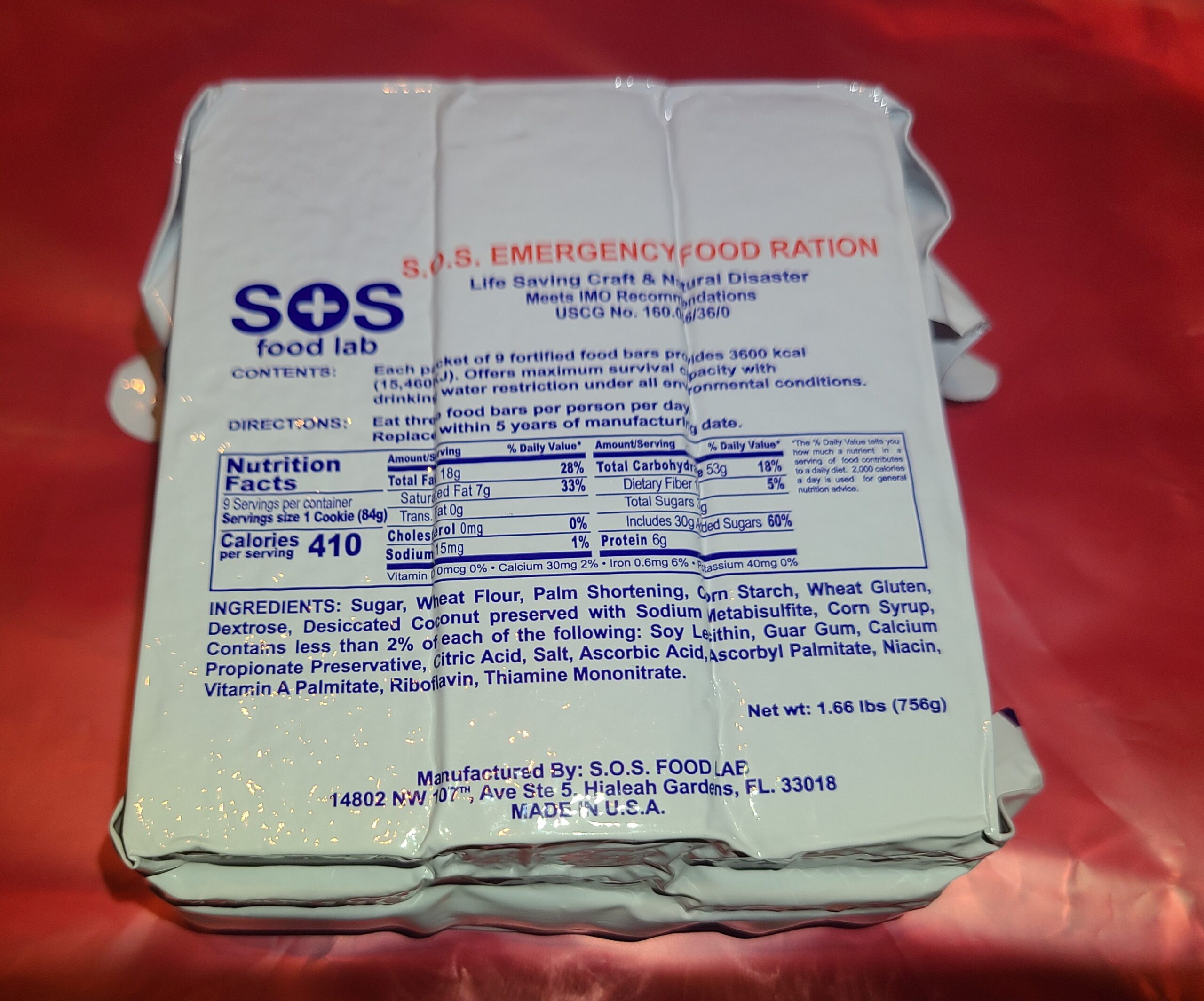 S.O.S. Rations Emergency 3600 Calorie Food Bar (Cinnamon + Coconut, 2 Pack) customer photo 2