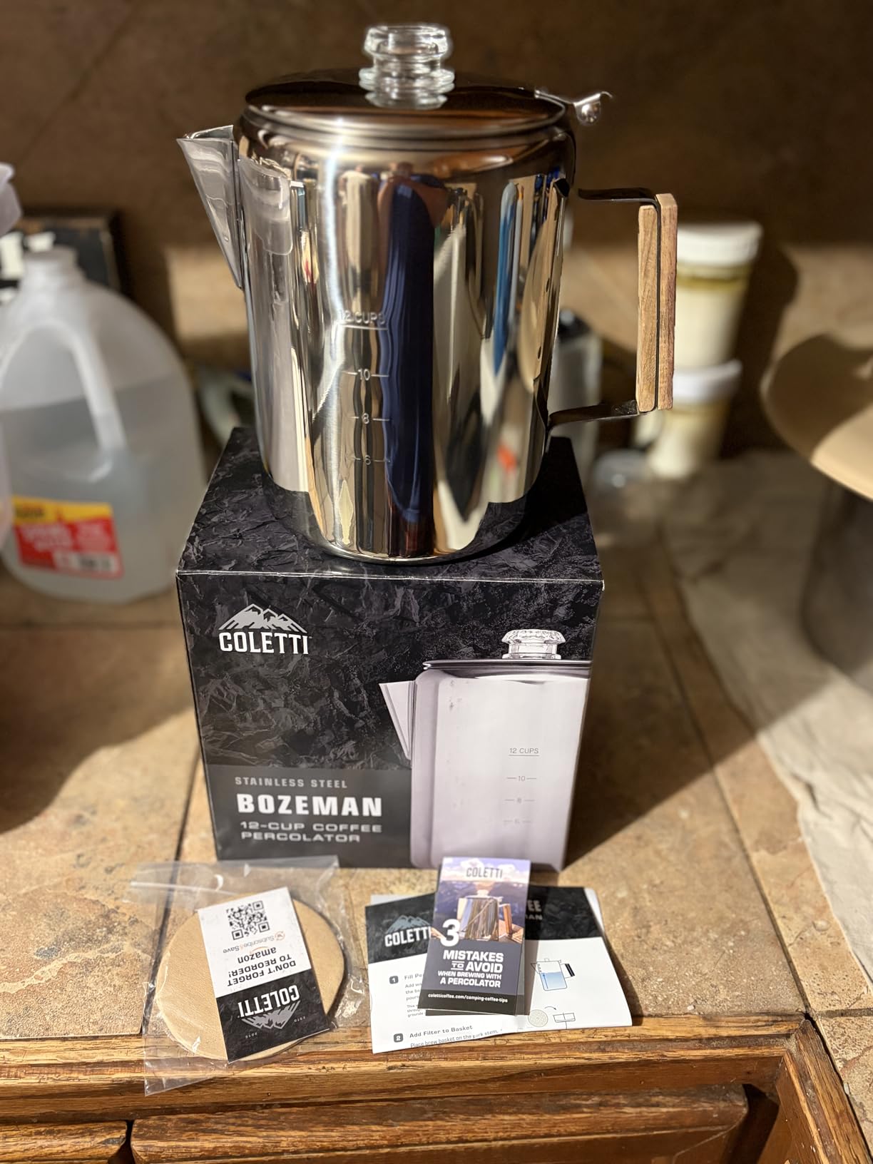 COLETTI Bozeman Percolator Coffee Pot - NO Aluminum or Plastic [9 cup] customer photo 2