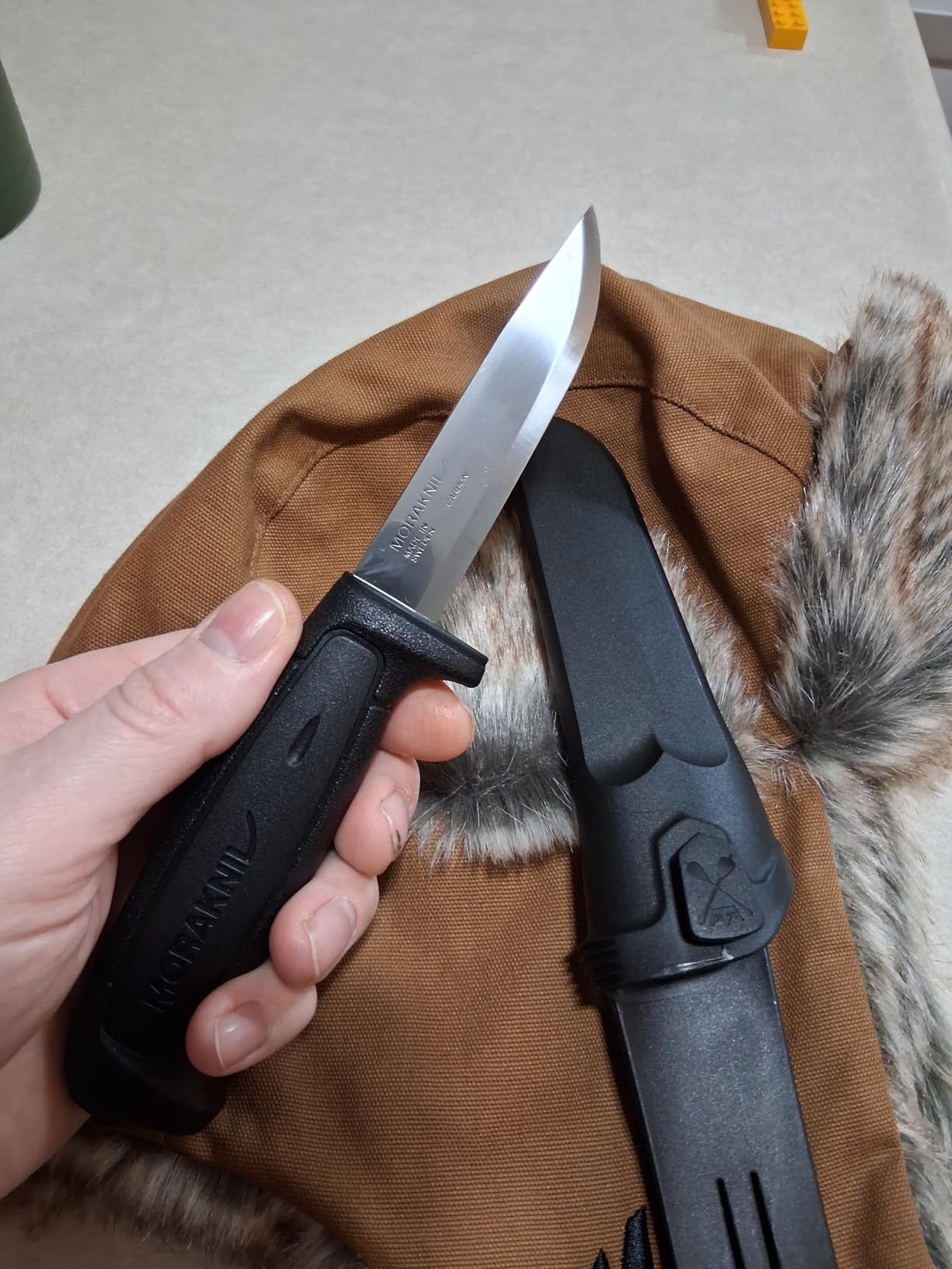 Morakniv Craftline Basic 511 High Carbon Steel Fixed Blade Utility Knife and Combi-Sheath, 3.6-Inch Blade customer photo 1
