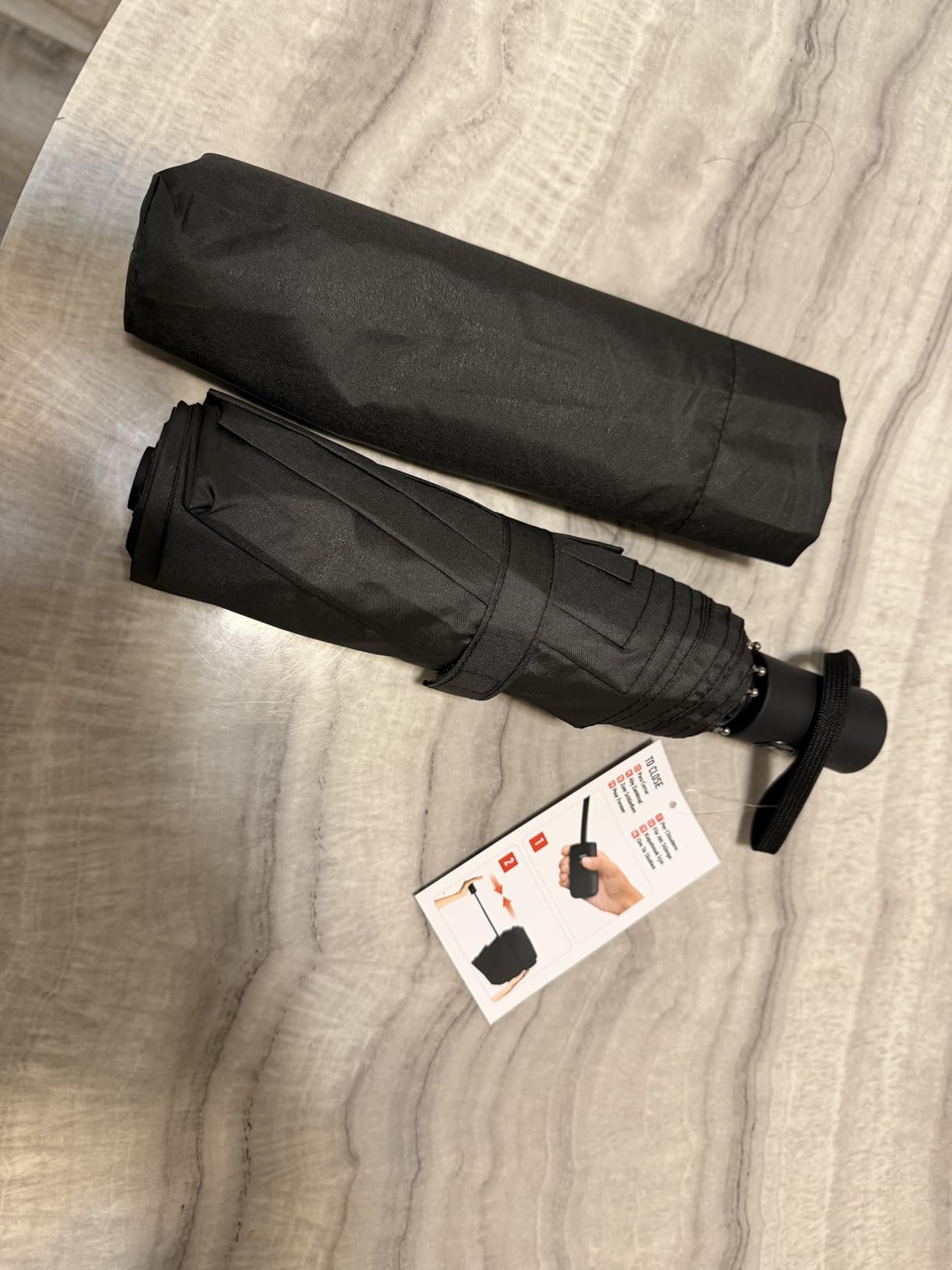Windproof Compact Umbrellas for Rain - Strong Reinforced Fiberglass Rib Design & Auto Open & Close - Portable Folding Travel Umbrella - Lightweight & Packable for Women & Men, Easy Collapse customer photo 1