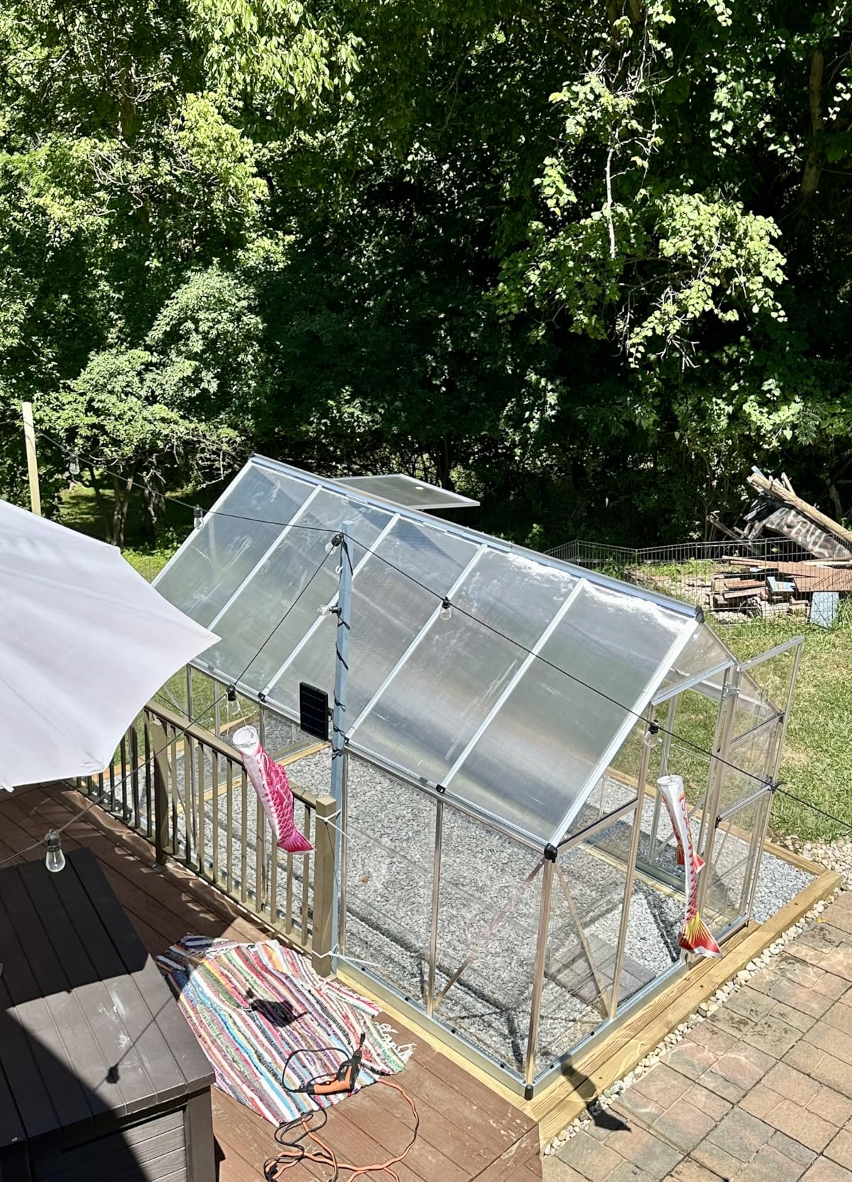Palram - Canopia 4x8 Lean-To Greenhouse for Outdoors, Hobby Walk-In UV Polycarbonate Panels Heavy Duty Aluminum Frame, Lockable Door, Adjustable Roof Vent, Rain Gutters, Galvanized Steel Base, Hybrid customer photo 1