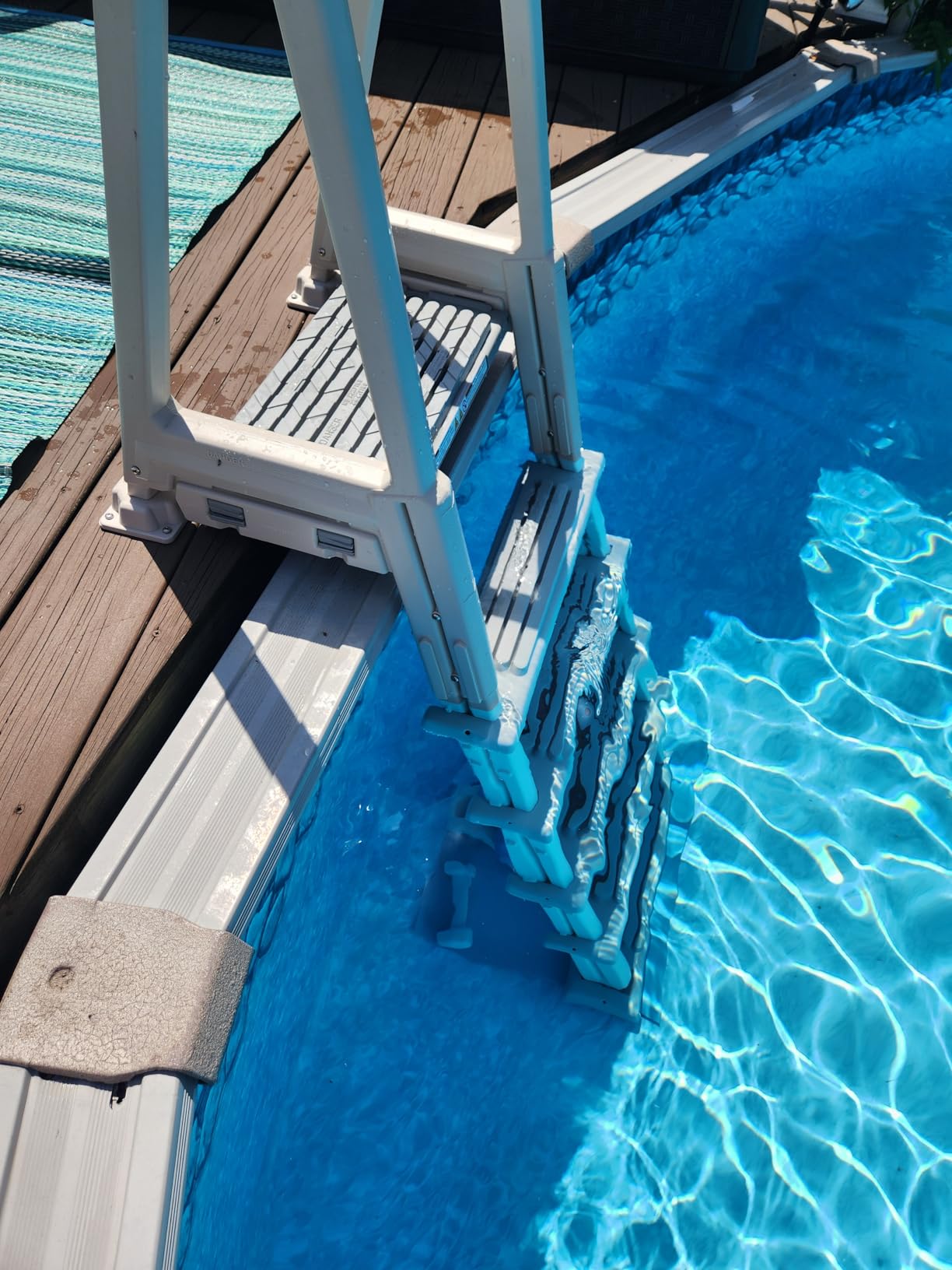Confer Plastics 6000X Heavy Duty Above Ground in-Pool Swimming Ladder for Decks Adjustable from 42IN to 56IN HIGH customer photo 1