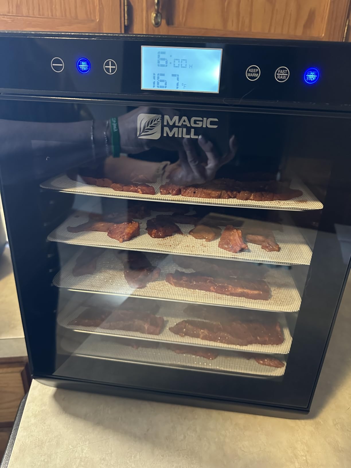 Magic Mill Premium Food Dehydrator Machine (15 Extra-Large Stainless Steel Trays) 800W Dryer for Beef Jerky, Fruits, Vegetables, Dog Treats, 48 Hour Digital Timer - 95°-167° Temperature Control customer photo 1