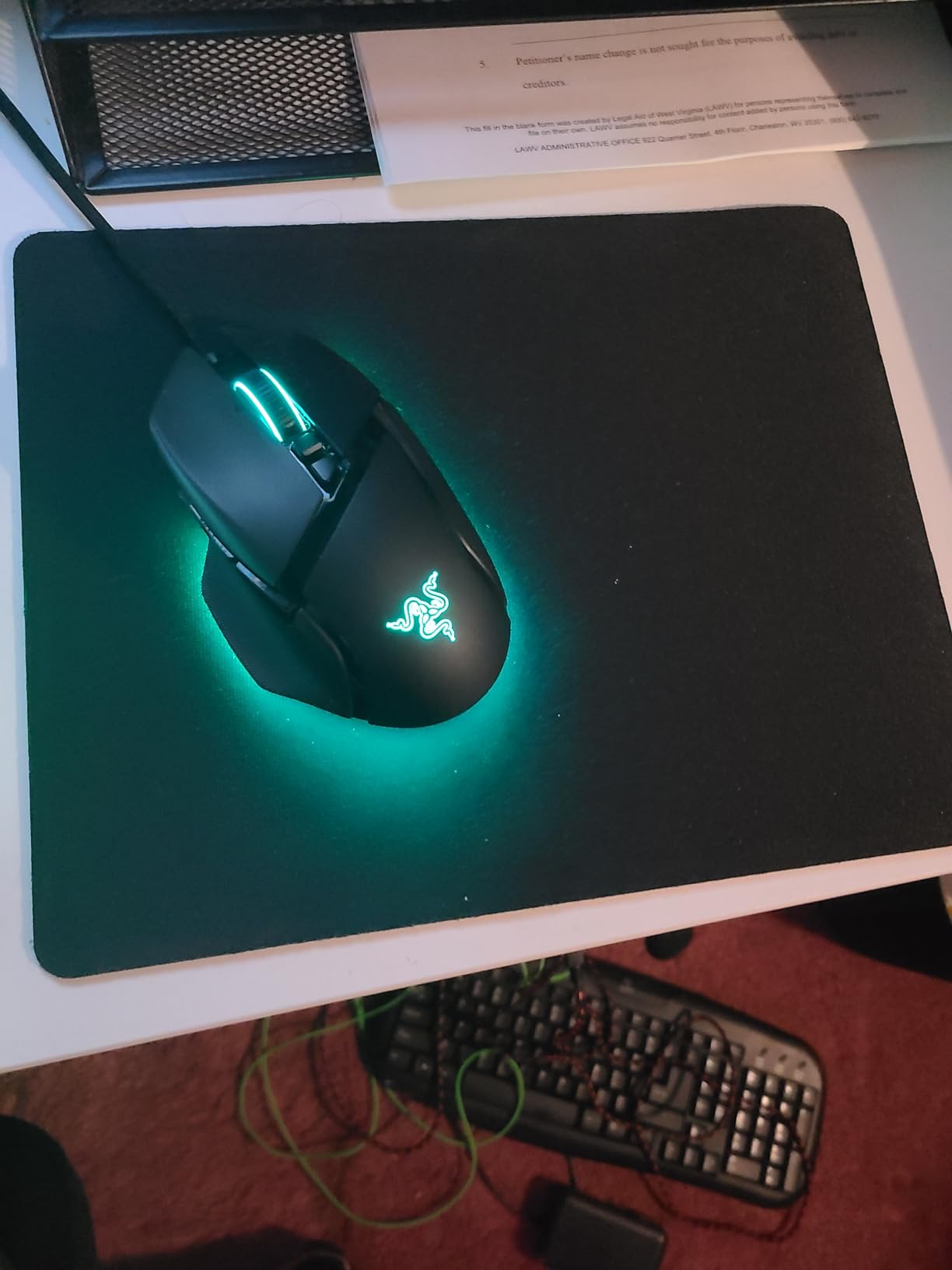 Razer Goliathus Speed Gaming Mousepad: Smooth Gaming Mat - Anti-Slip Rubber Base - Portable Cloth Design - Anti-Fraying Stitched Frame - Stealth customer photo 1