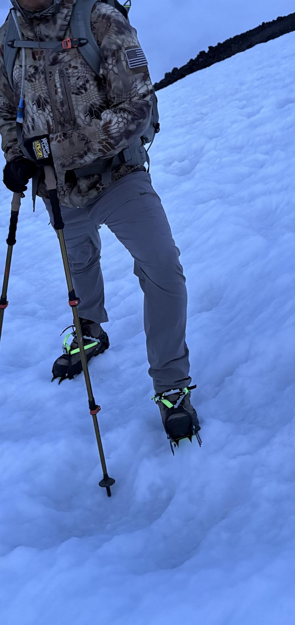 HuaYe Professional Edition Fourteen Teeth Ice Crampons Winter Snow Boot Shoe Covers Gripper BRS-S1A customer photo 1